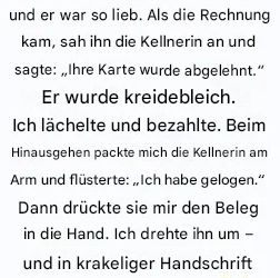 Ein unvergessliches Datum: Wie eine einfache Geste der Freundlichkeit alles veränderte