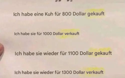 Die Mathematik stimmt gerade nicht. Schau dir die Kommentare an