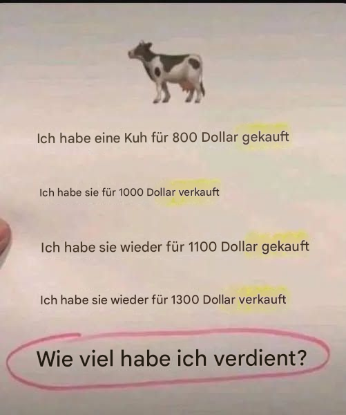 Die Mathematik stimmt gerade nicht. Schau dir die Kommentare an