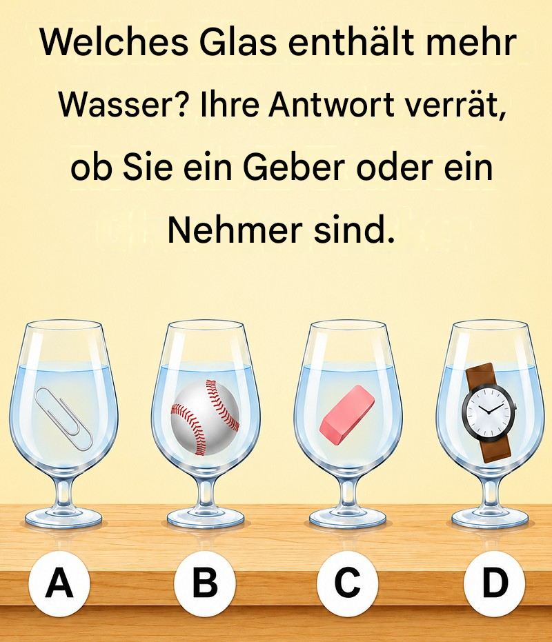Which Glass Contains the Most Water