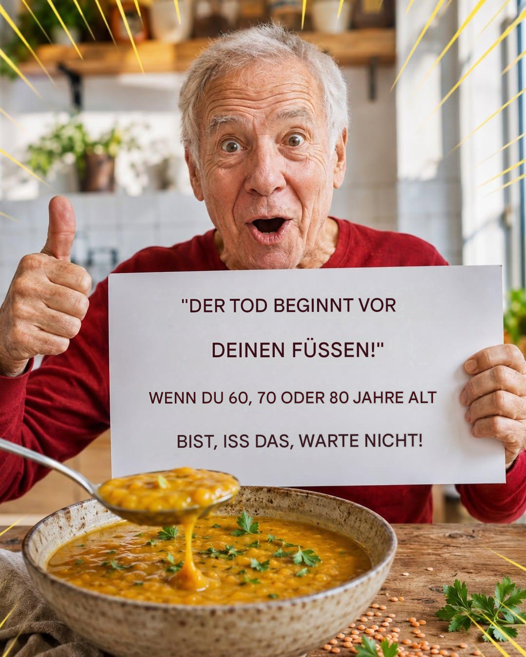 WENN SIE 60, 70 ODER 80 JAHRE ALT SIND, ESSEN SIE DAS, WARTEN SIE NICHT!