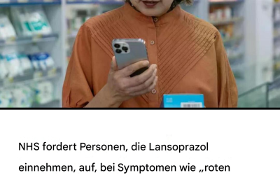 Verschiedene Symptome, die im Zusammenhang mit der Einnahme von Lansoprazol auftreten können, können einen Anruf bei Ihrem Hausarzt erforderlich machen.