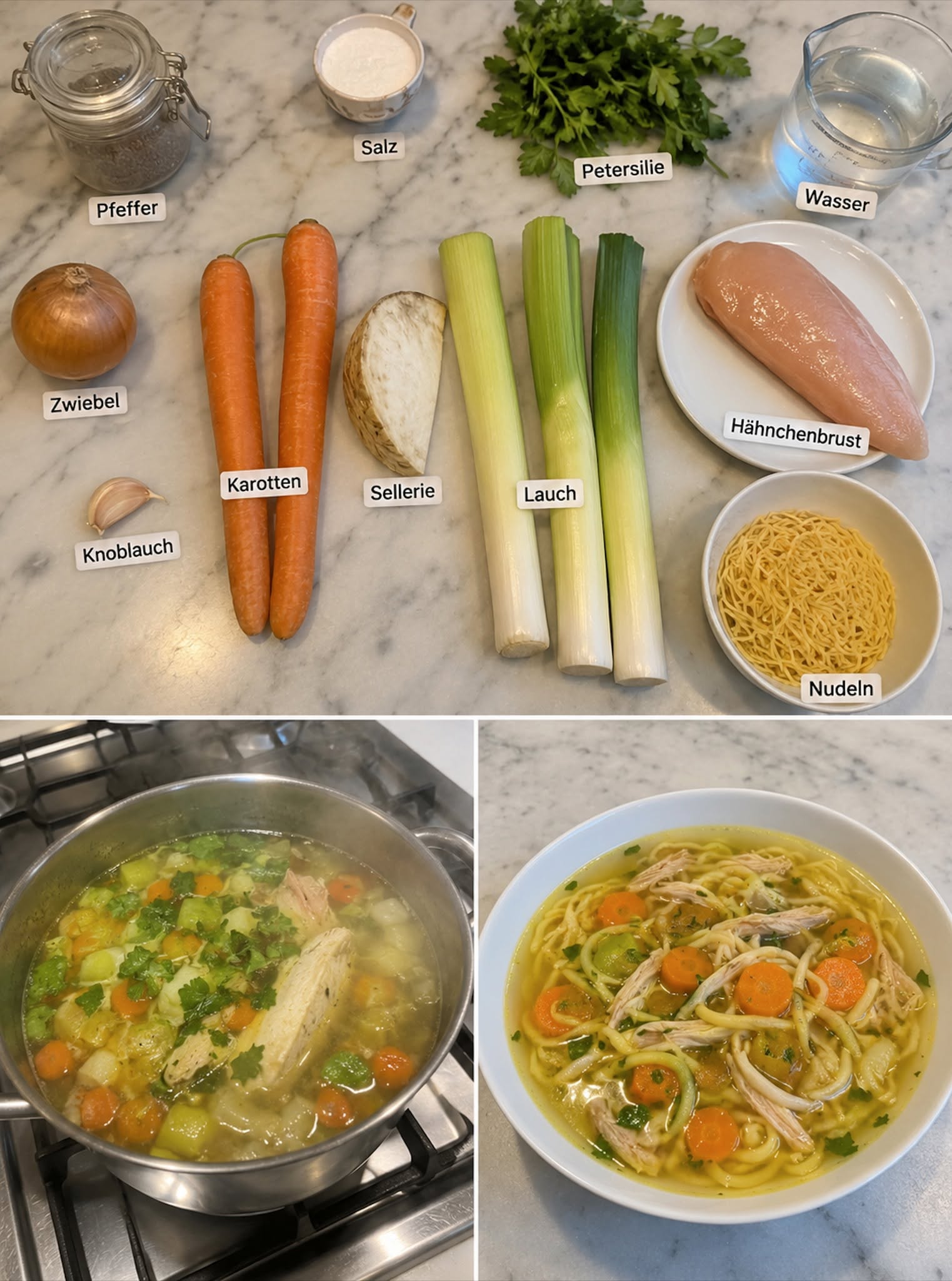Ich habe letzte Woche 16 Euro für eine Hühnersuppe im Restaurant bezahlt. Das passiert mir nie wieder.