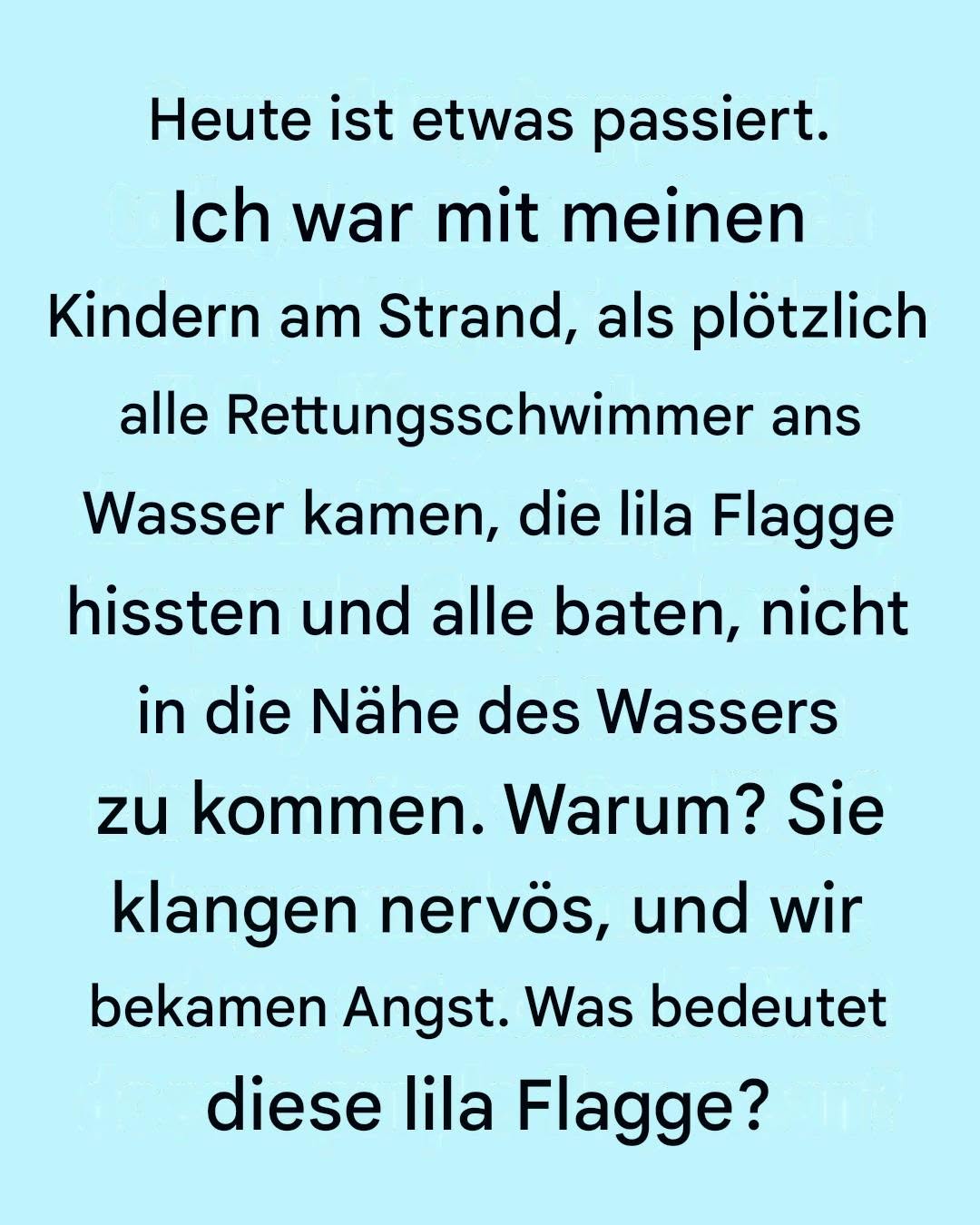 Die lila Flagge am Strand: Was sie wirklich bedeutet (und warum Sie darauf achten sollten)