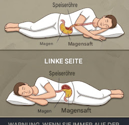 Welchen Risiken geht man ein, wenn man auf der rechten Seite schläft?