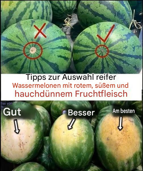 Wie man die perfekte Wassermelone auswählt