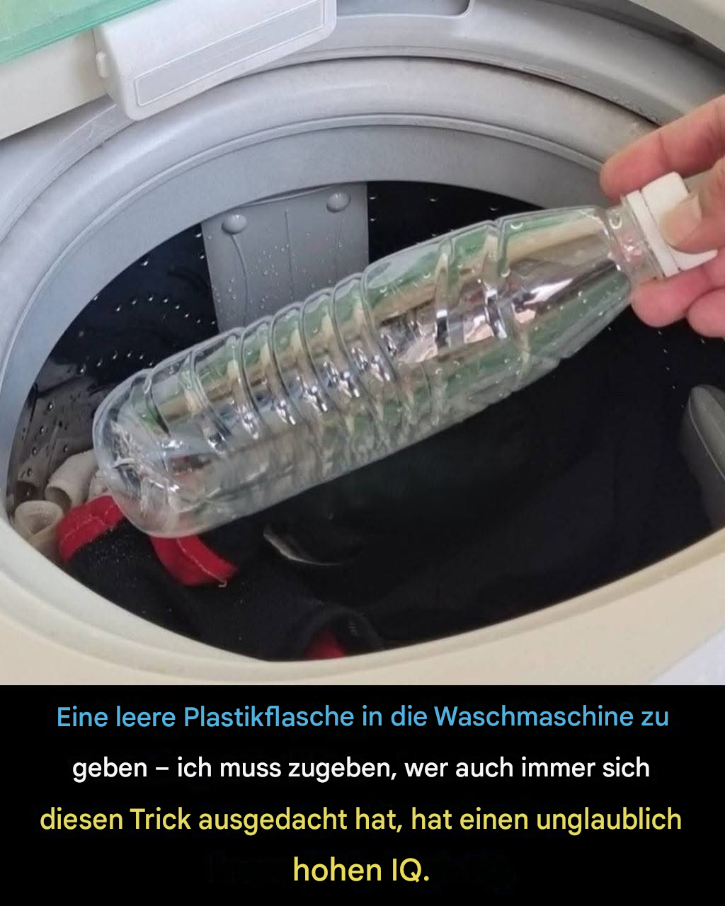 Genialer Wäschetrick: Warum das Hineinlegen einer leeren Plastikflasche in die Waschmaschine Zeit und Mühe sparen kann