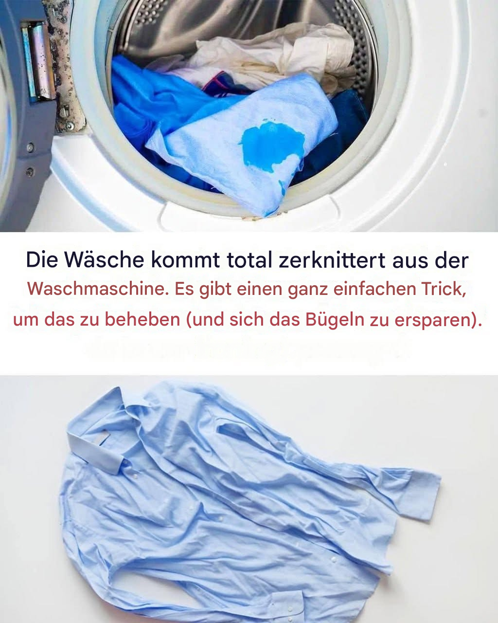 Nie mehr bügeln: Der einfache Trick, mit dem Ihre Wäsche knitterfrei aus der Waschmaschine kommt