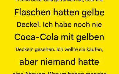 Das Geheimnis hinter den gelben Flaschenverschlüssen von Coca-Cola