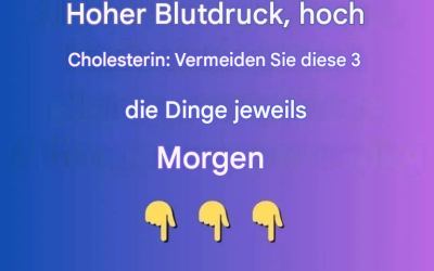 Bluthochdruck und hoher Cholesterinspiegel: 3 Dinge, die Sie jeden Morgen vermeiden sollten