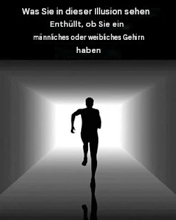 Siehst du den Mann auf dich zulaufen oder von dir weglaufen?