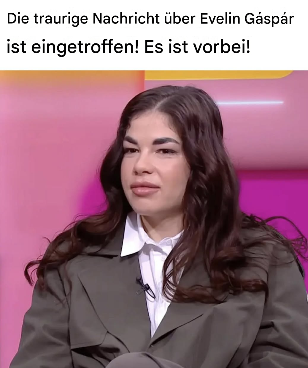 Die traurige Nachricht über Evelin Gáspár ist eingetroffen! Es ist vorbei!
