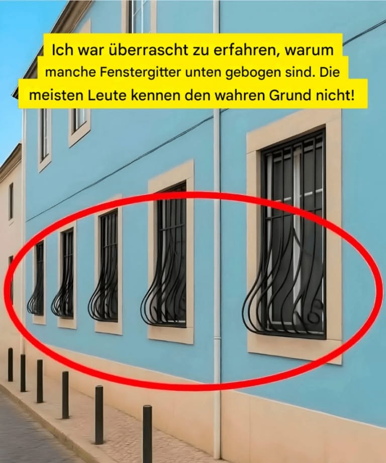 Warum haben manche Fenstergitter unten eine Rundung