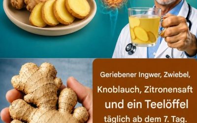 Geriebener Ingwer, Zwiebel, Knoblauch, Zitronensaft und ab Tag 7 ein Teelöffel pro Tag. Ich gebe dir das Rezept für ein einfaches “OK”.