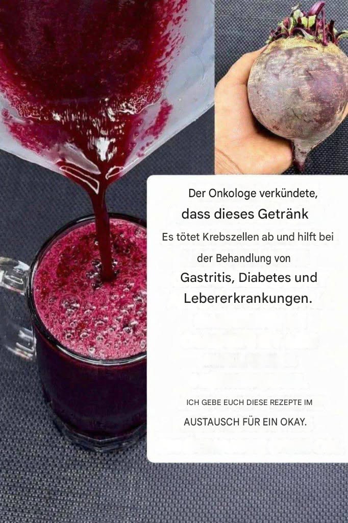 WARNUNG! ROTE-BETE-SAFT ZERSTÖRT KREBSZELLEN INNERHALB VON 42 TAGEN.