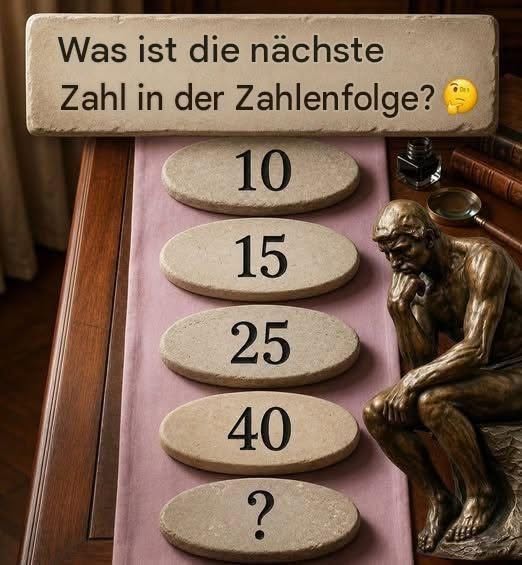 Können Sie die nächste Zahl in dieser Folge finden?