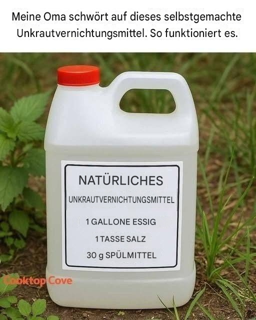 Meine Oma schwört auf dieses selbstgemachte Unkrautvernichtungsmittel. So funktioniert es.