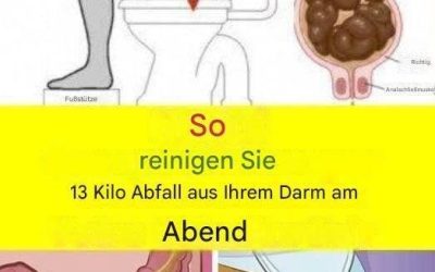 Lerne, wie du 15 Kilogramm Abfallstoffe in einer Nacht aus deinem Darm entfernen kannst.