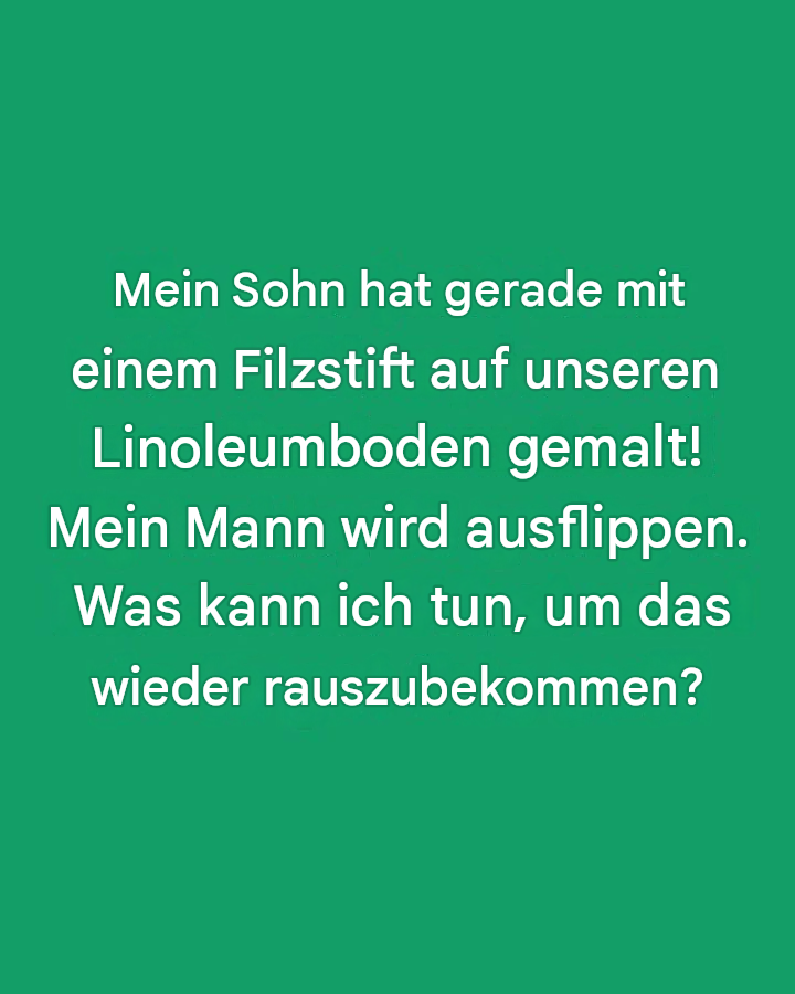 Wie man Filzstiftspuren von Linoleumböden entfernt
