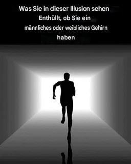 Siehst du den Mann auf dich zulaufen oder von dir weglaufen?