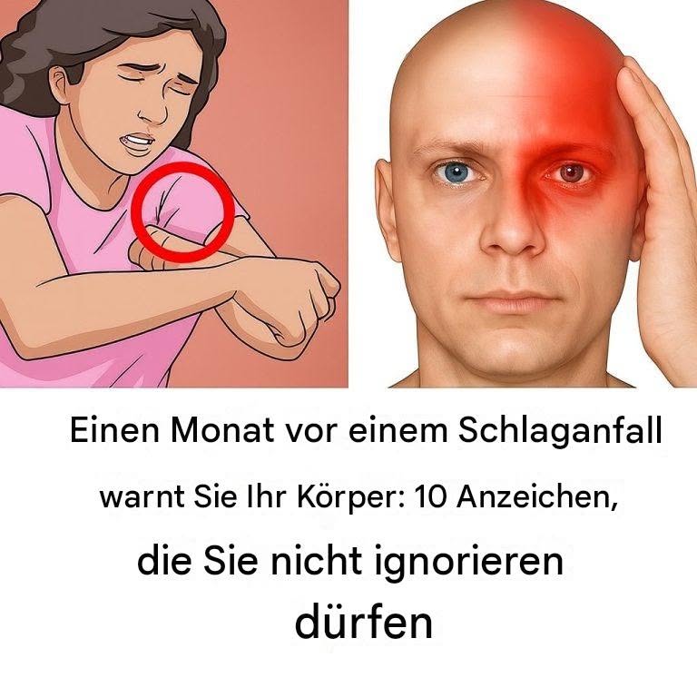 Einen Monat vor einem Schlaganfall warnt Sie Ihr Körper: 10 Anzeichen, die Sie nicht ignorieren sollten…