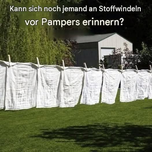 Kann sich noch jemand an Stoffwindeln vor Pampers erinnern? Ein Blick zurück auf die Babypflege von einst.
