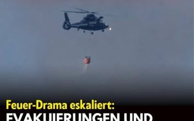 Feuer-Drama eskaliert: Evakuierungen und Autobahn-Sperrungen – neue Details sorgen für Entsetzen
