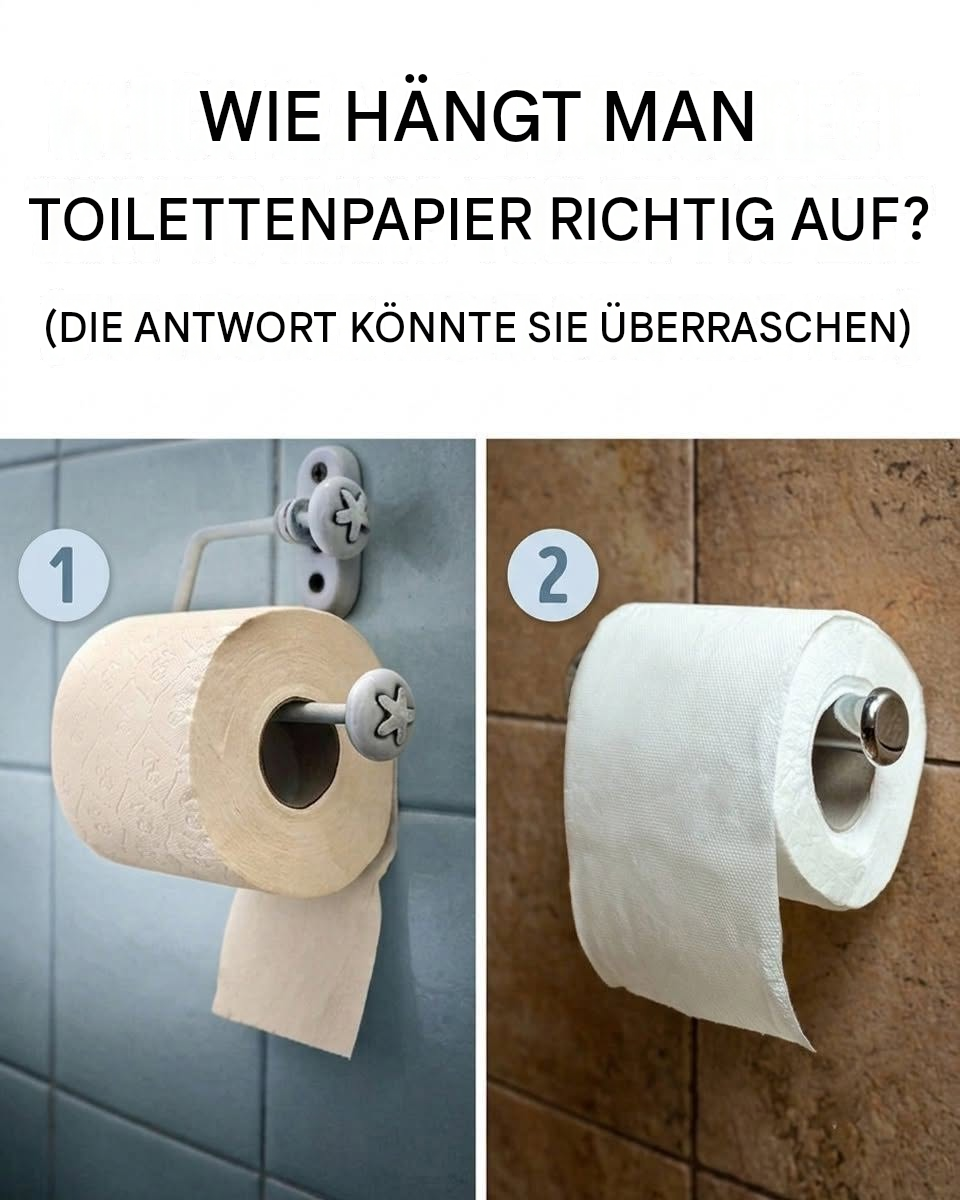 Wie hängt man Toilettenpapier richtig auf? (Die Antwort könnte Sie überraschen)