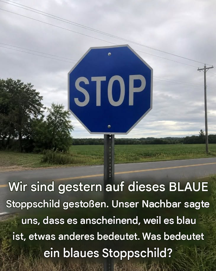 Die Bedeutung eines blauen Stoppschilds  Entdecken Sie, was es wirklich bedeutet